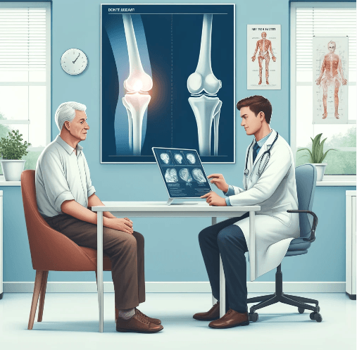 Which doctor to see for fluid loss in the knee?